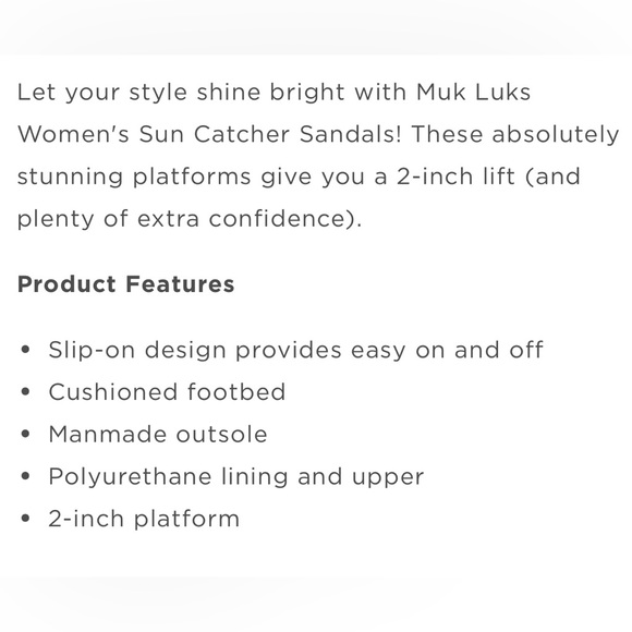 Muk Luks Sun Catcher sandals wms white 7 - Picture 4 of 6